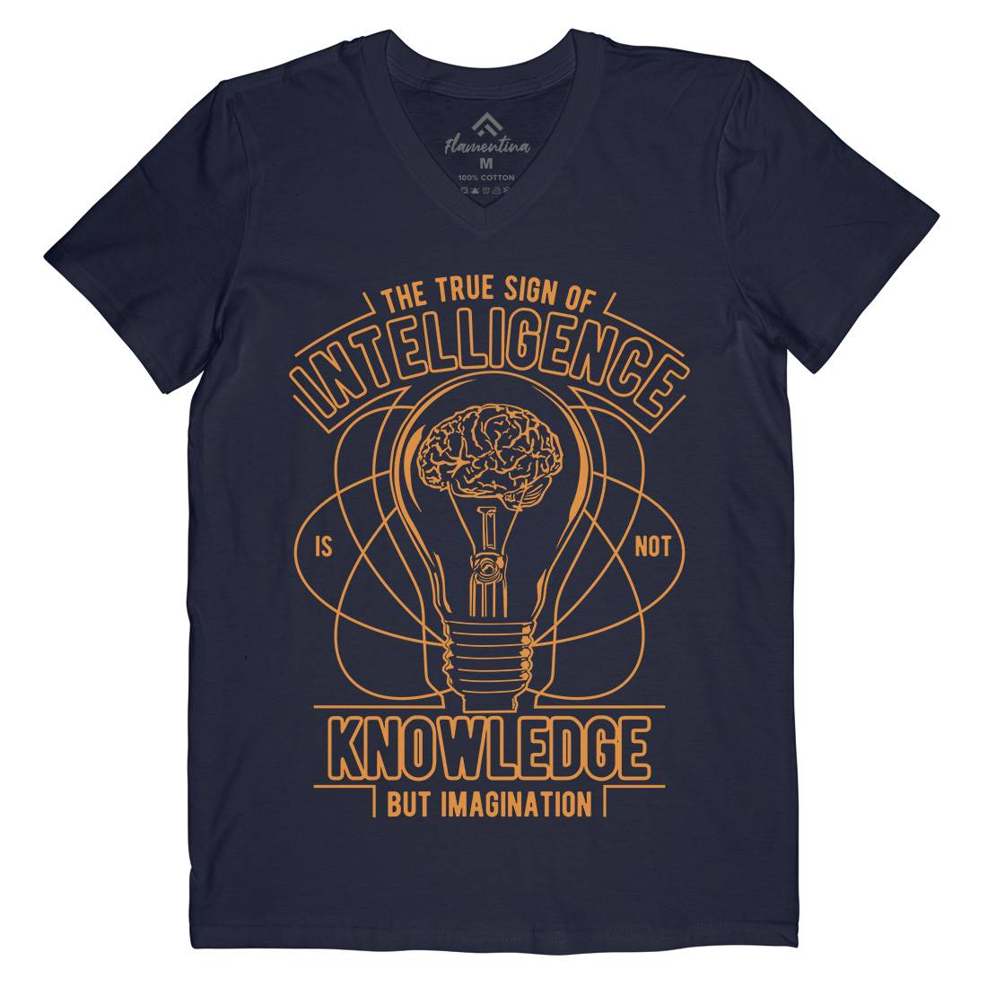 True Sign Of Intelligence Mens V-Neck T-Shirt Quotes A776