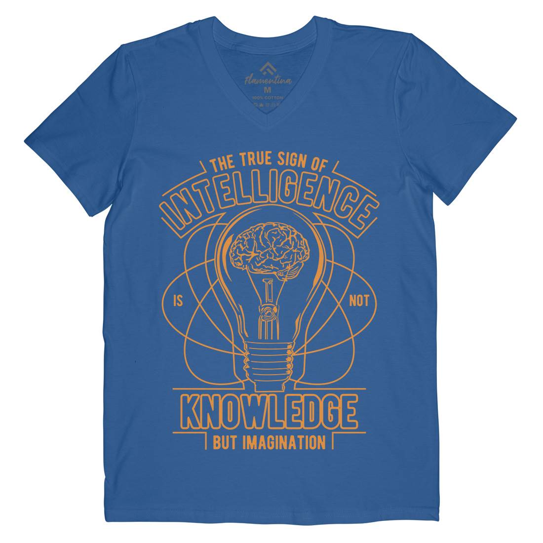True Sign Of Intelligence Mens V-Neck T-Shirt Quotes A776