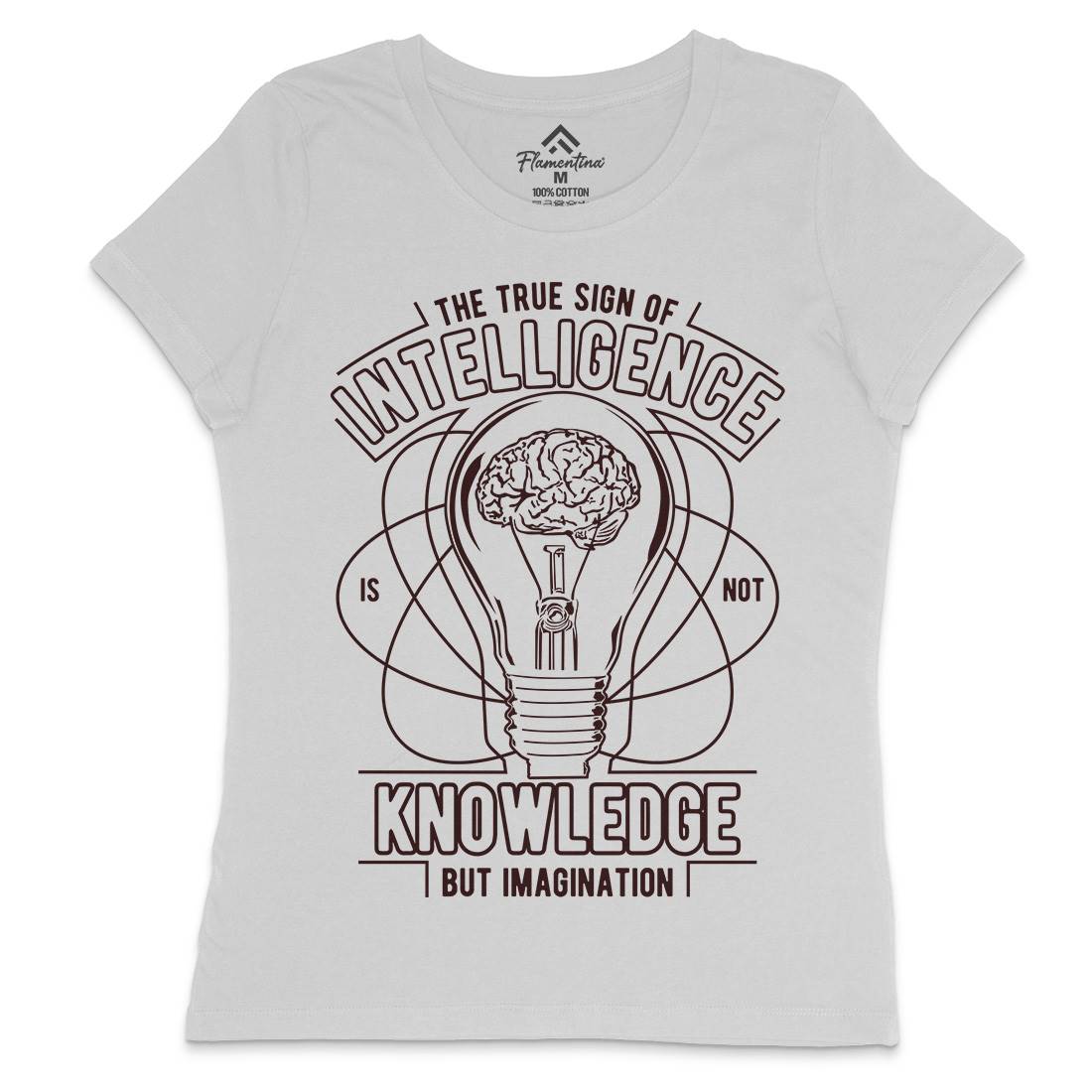 True Sign Of Intelligence Womens Crew Neck T-Shirt Quotes A776