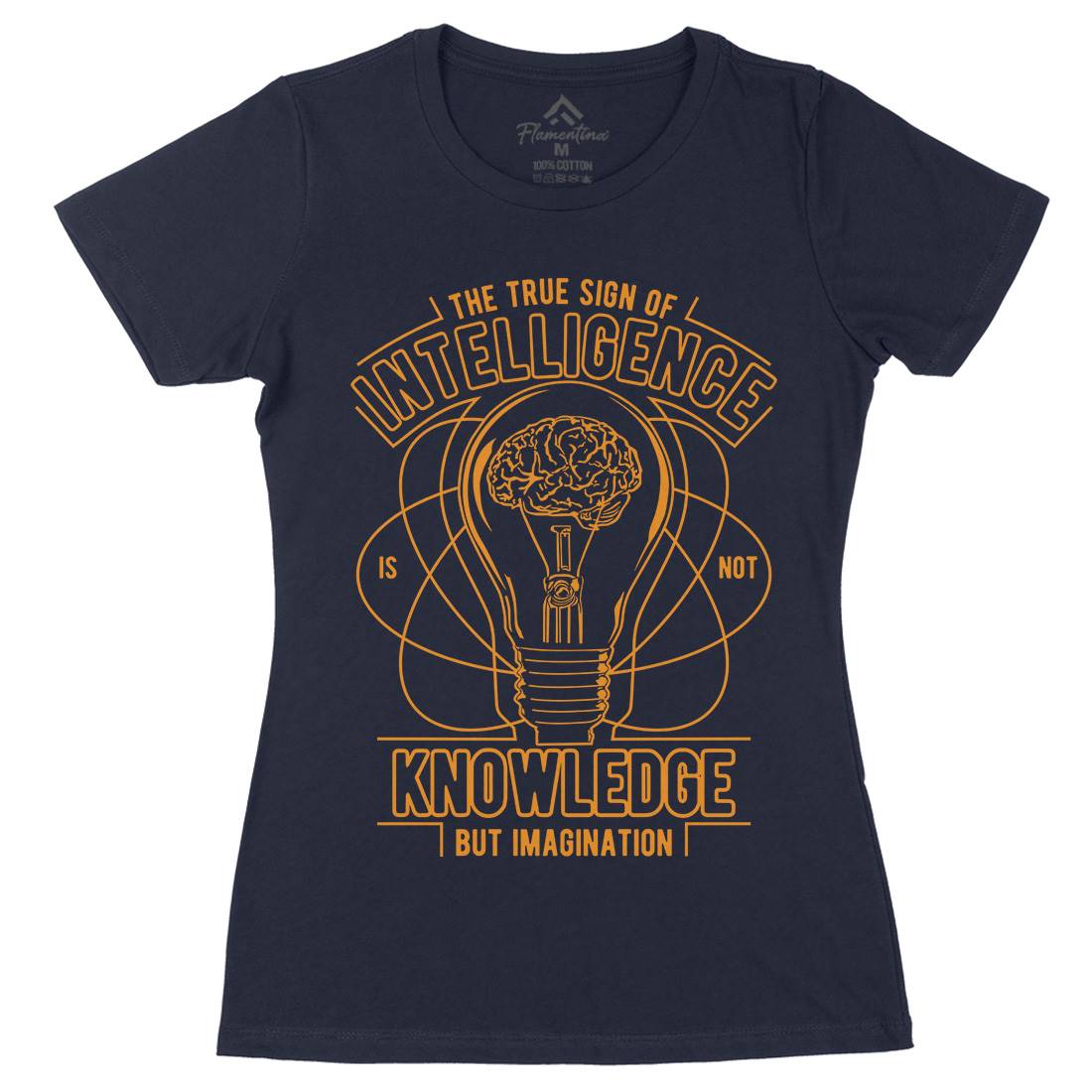 True Sign Of Intelligence Womens Organic Crew Neck T-Shirt Quotes A776