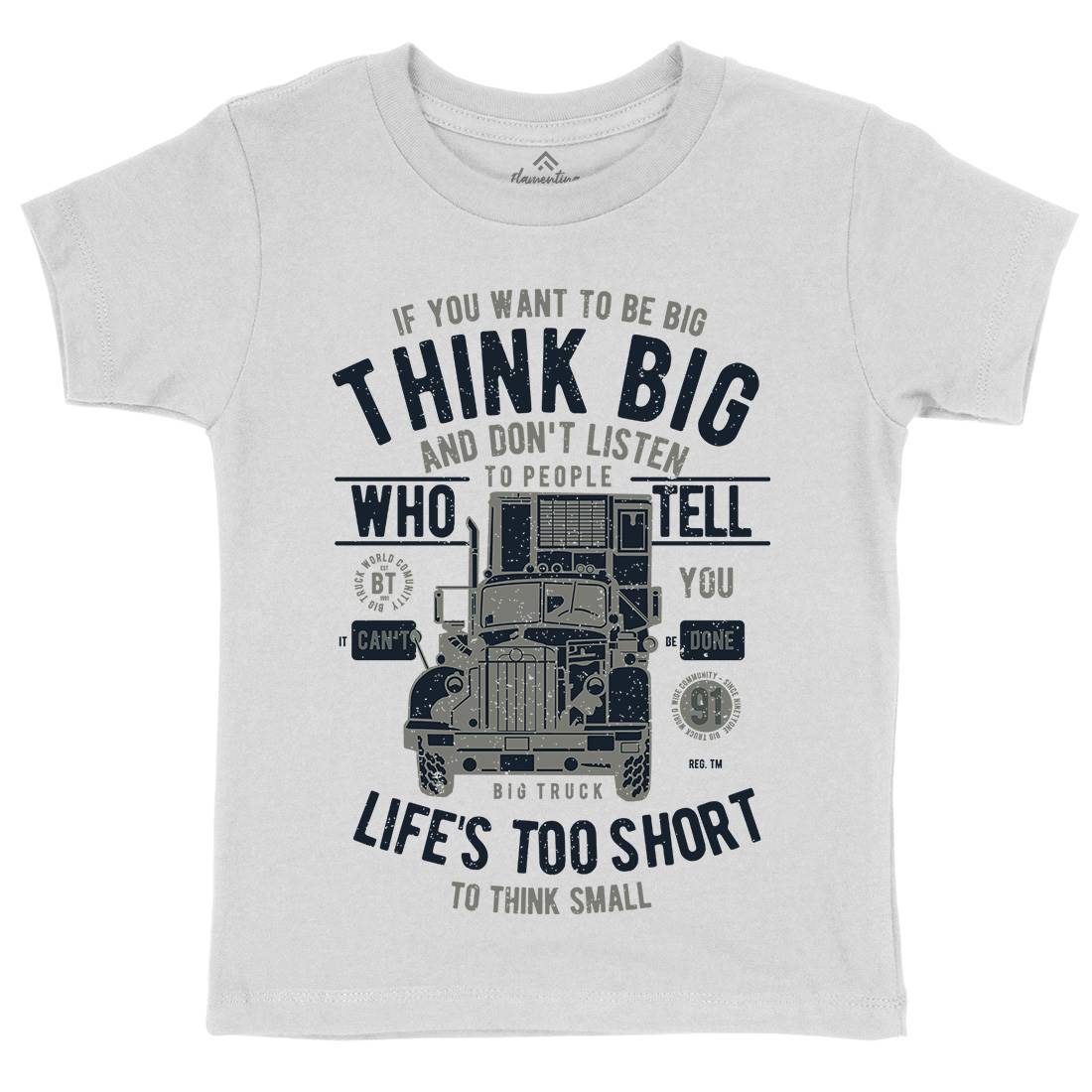 Think Big Truck Kids Crew Neck T-Shirt Vehicles A777