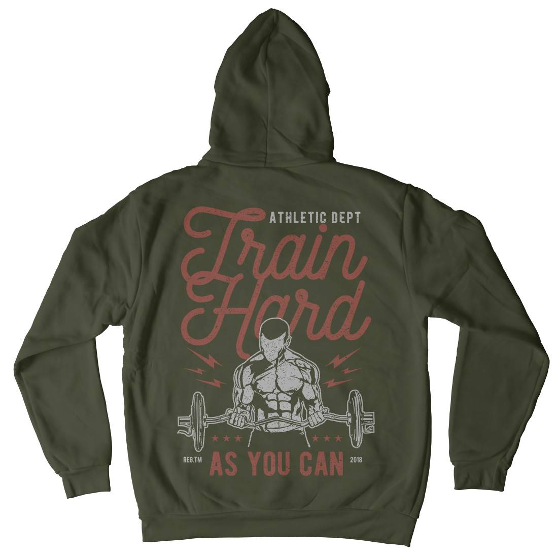 Train Hard Kids Crew Neck Hoodie Gym A778