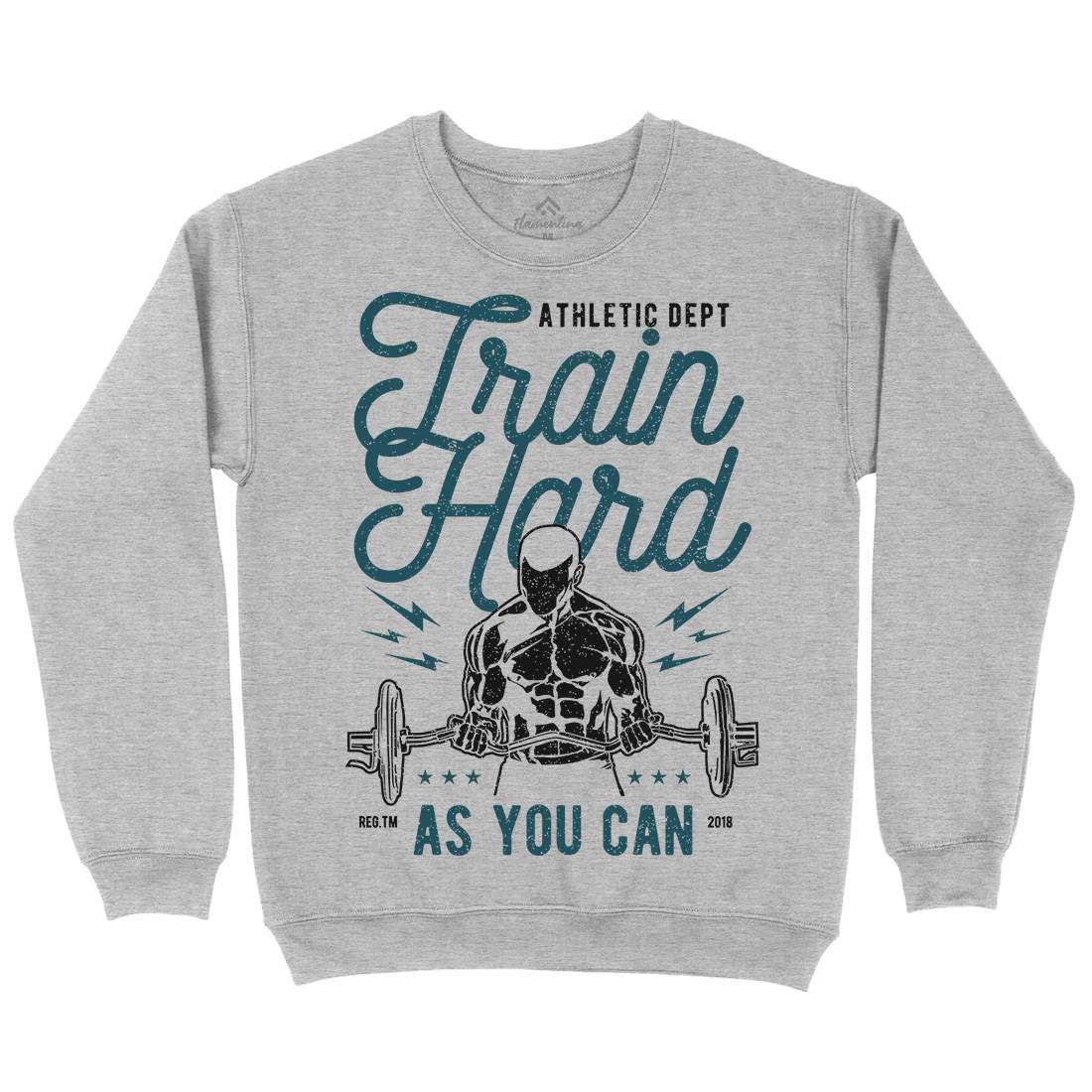 Train Hard Kids Crew Neck Sweatshirt Gym A778