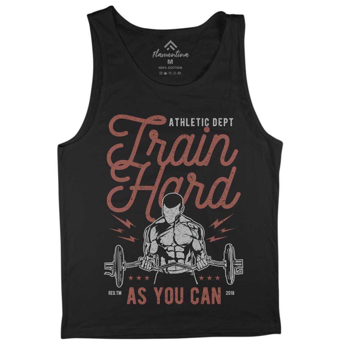 Train Hard Mens Tank Top Vest Gym A778