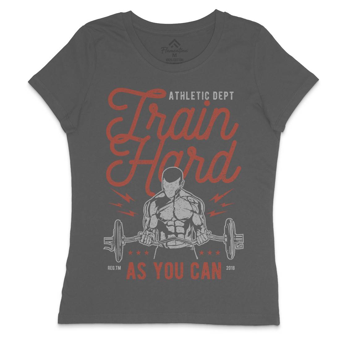 Train Hard Womens Crew Neck T-Shirt Gym A778