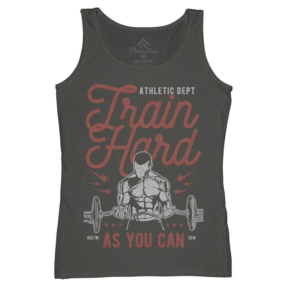 Train Hard Womens Organic Tank Top Vest Gym A778