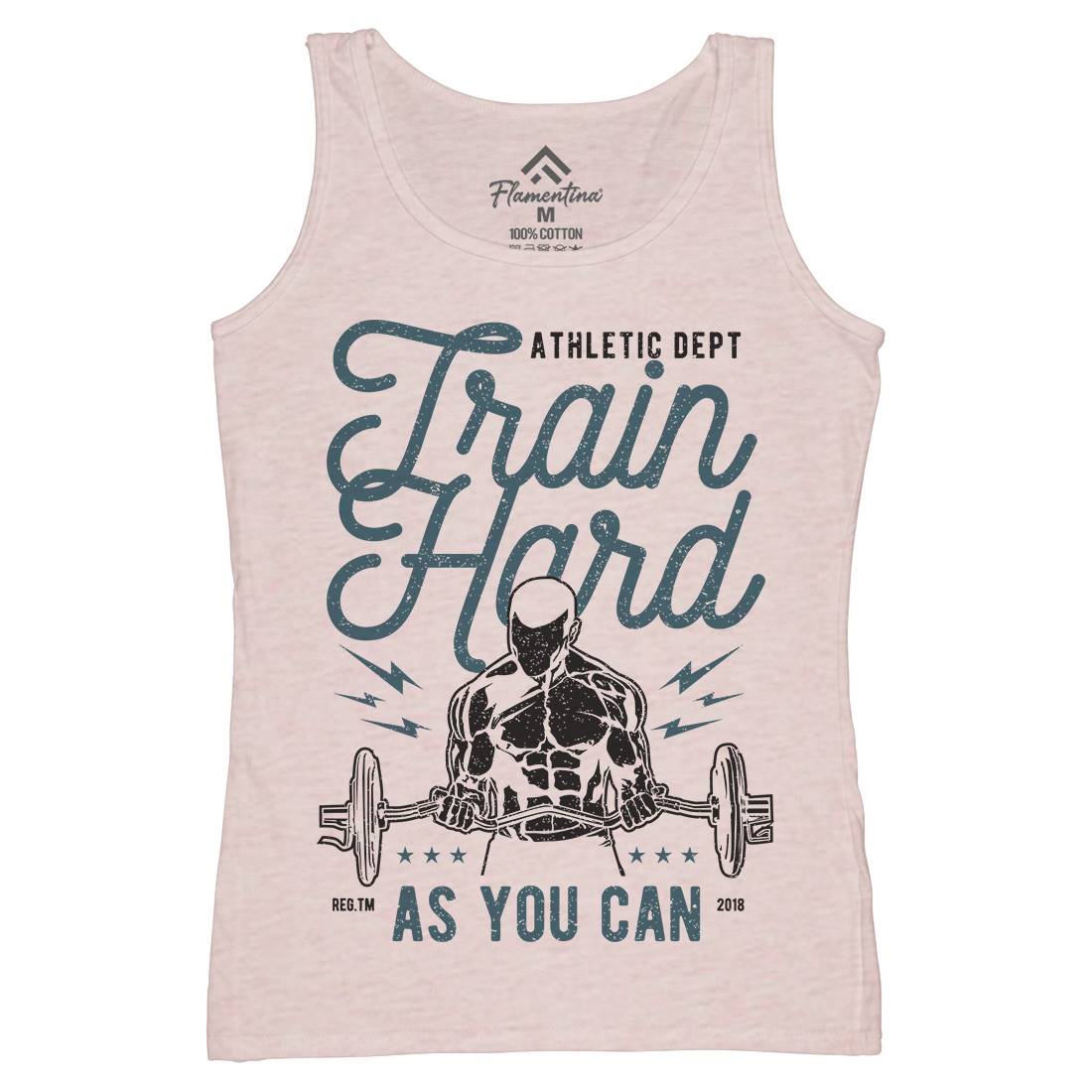 Train Hard Womens Organic Tank Top Vest Gym A778