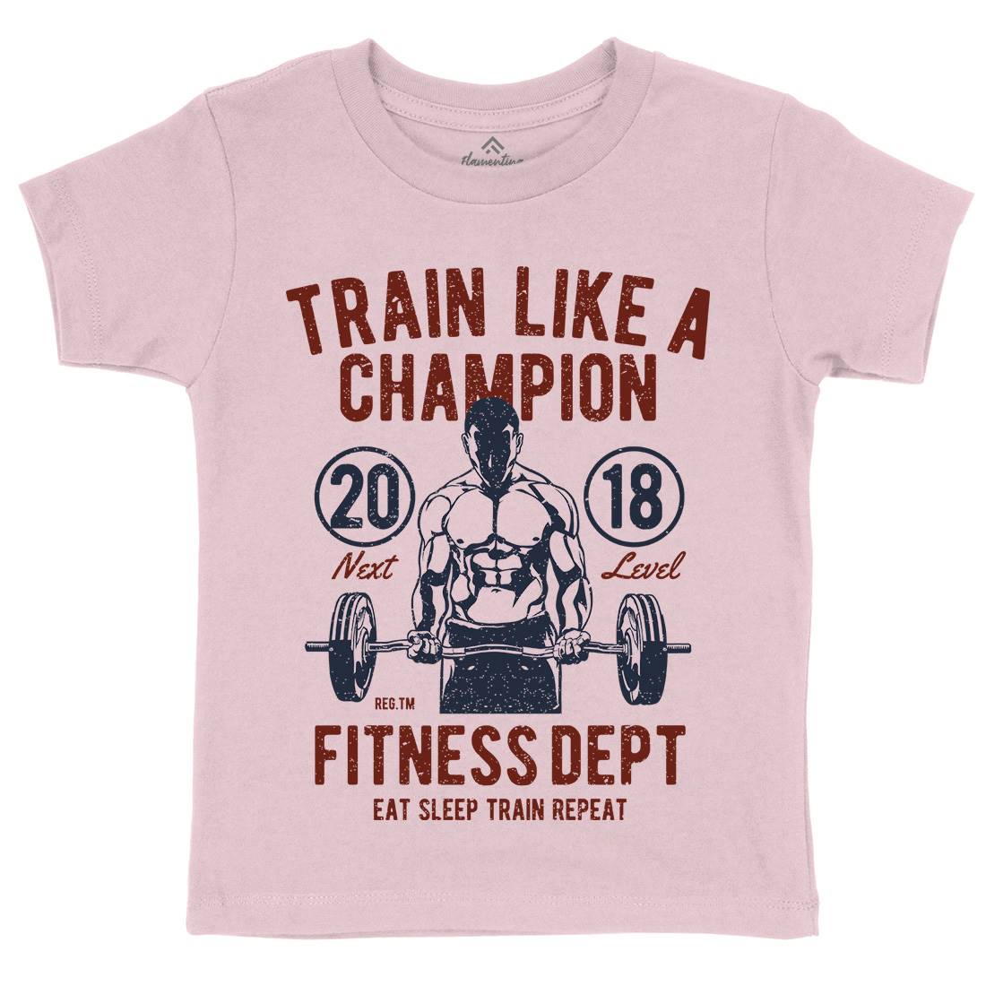 Train Like A Champion Kids Crew Neck T-Shirt Gym A779