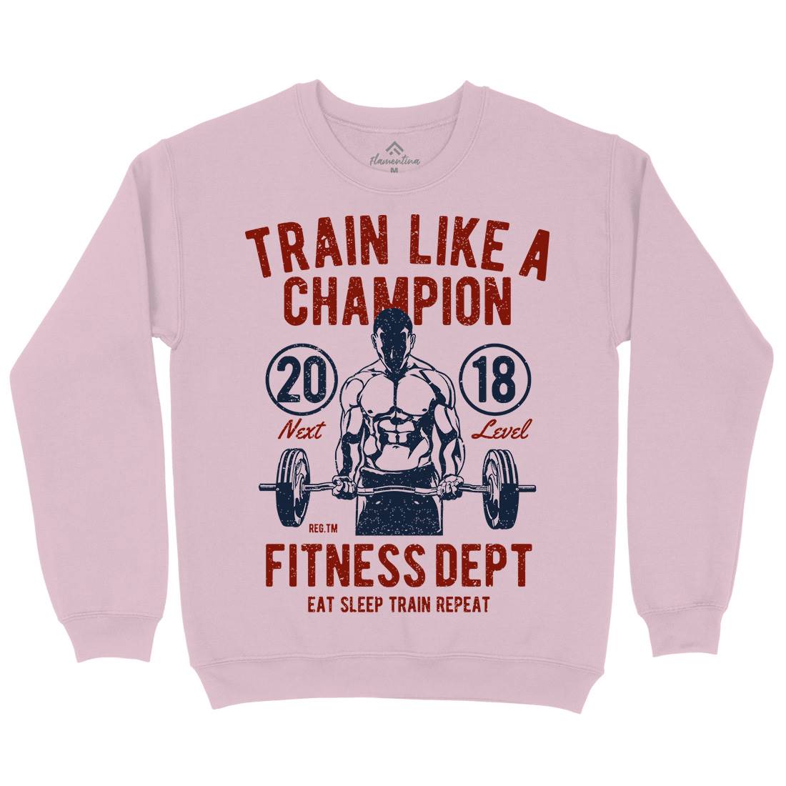 Train Like A Champion Kids Crew Neck Sweatshirt Gym A779
