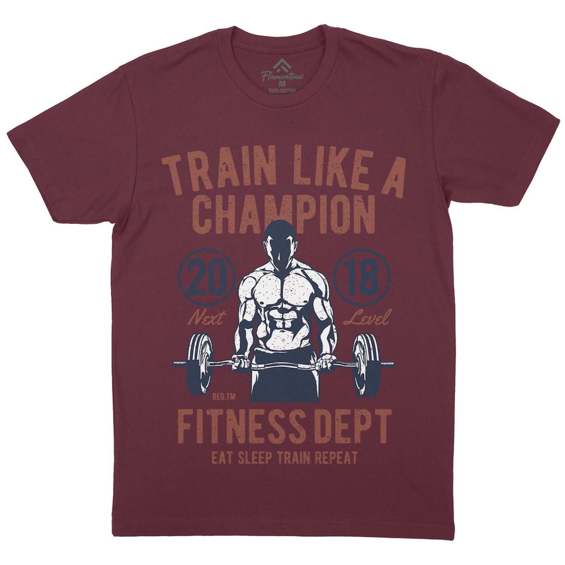 Train Like A Champion Mens Crew Neck T-Shirt Gym A779