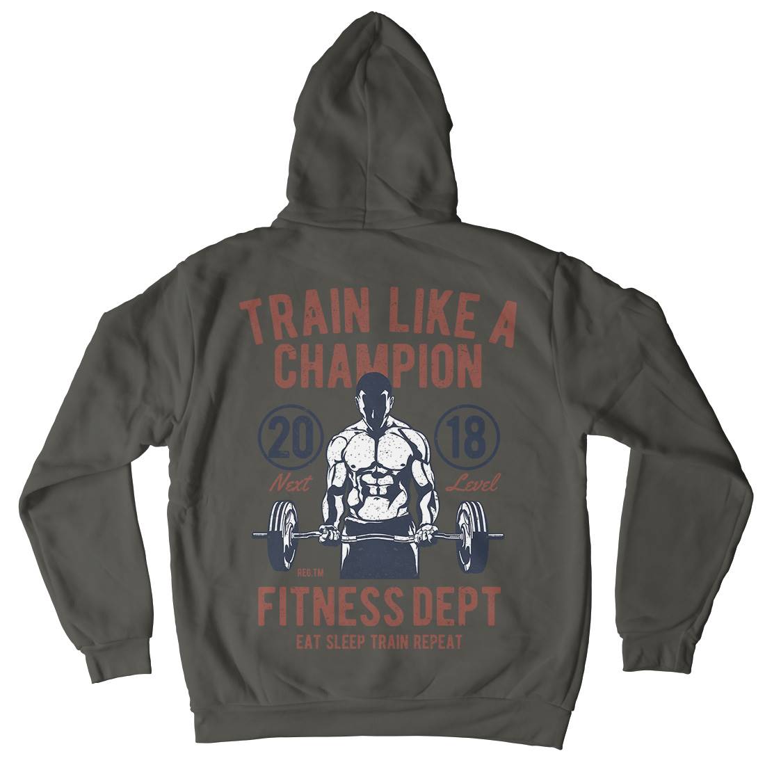 Train Like A Champion Kids Crew Neck Hoodie Gym A779