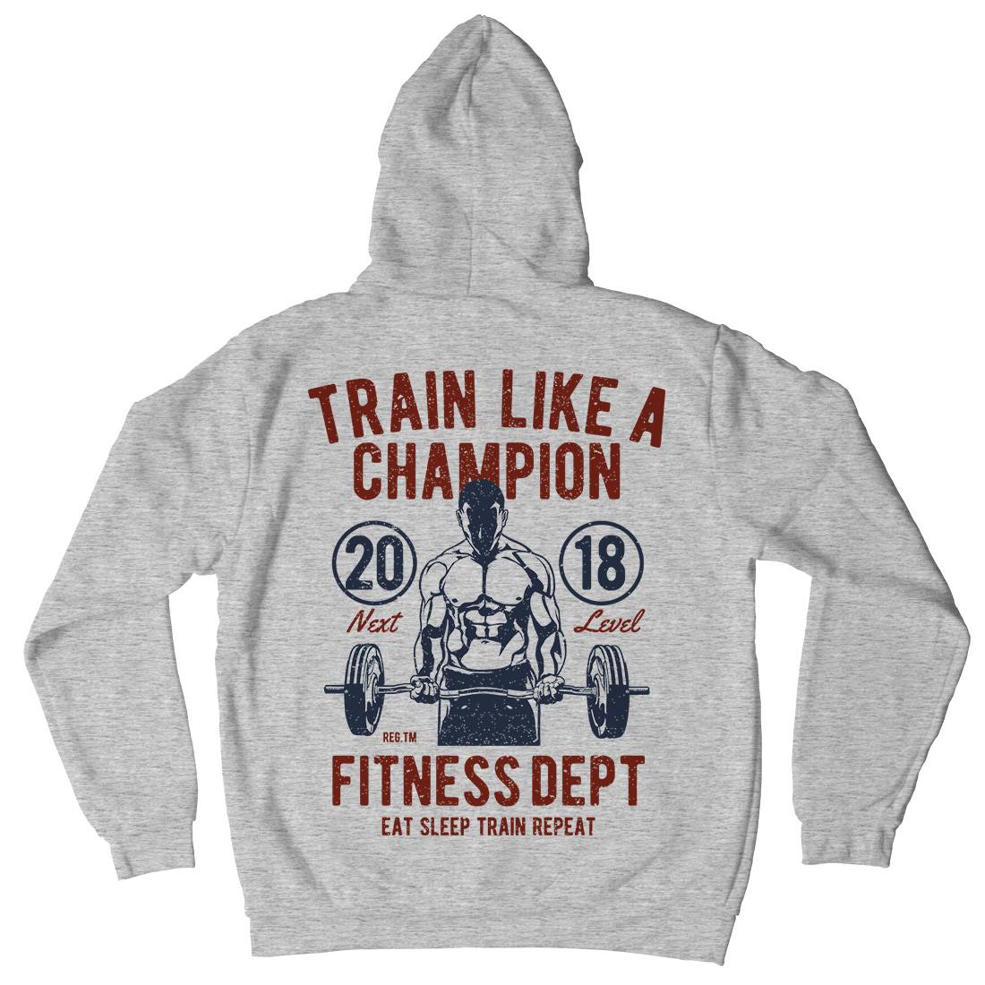 Train Like A Champion Kids Crew Neck Hoodie Gym A779
