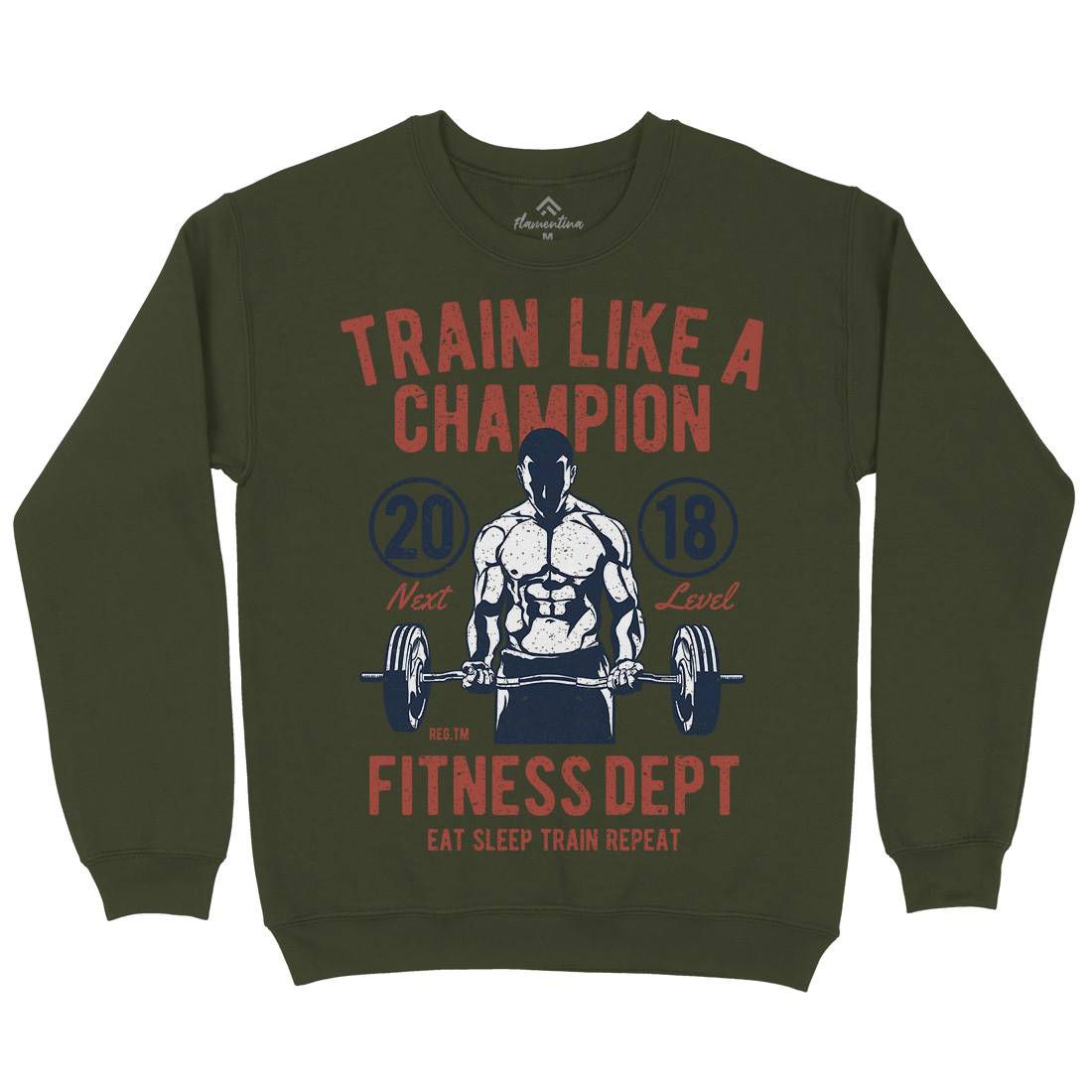 Train Like A Champion Mens Crew Neck Sweatshirt Gym A779