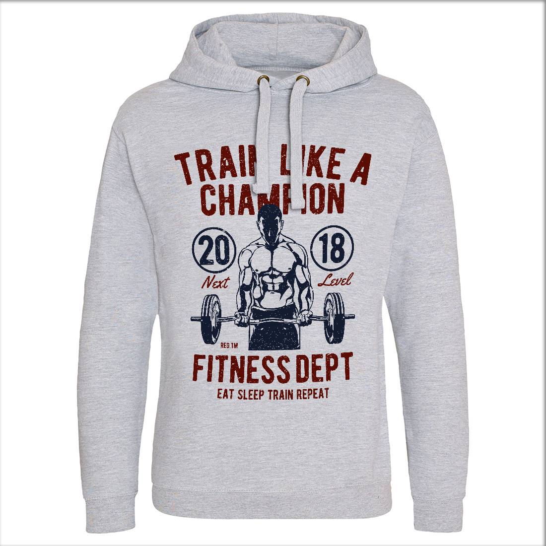 Train Like A Champion Mens Hoodie Without Pocket Gym A779