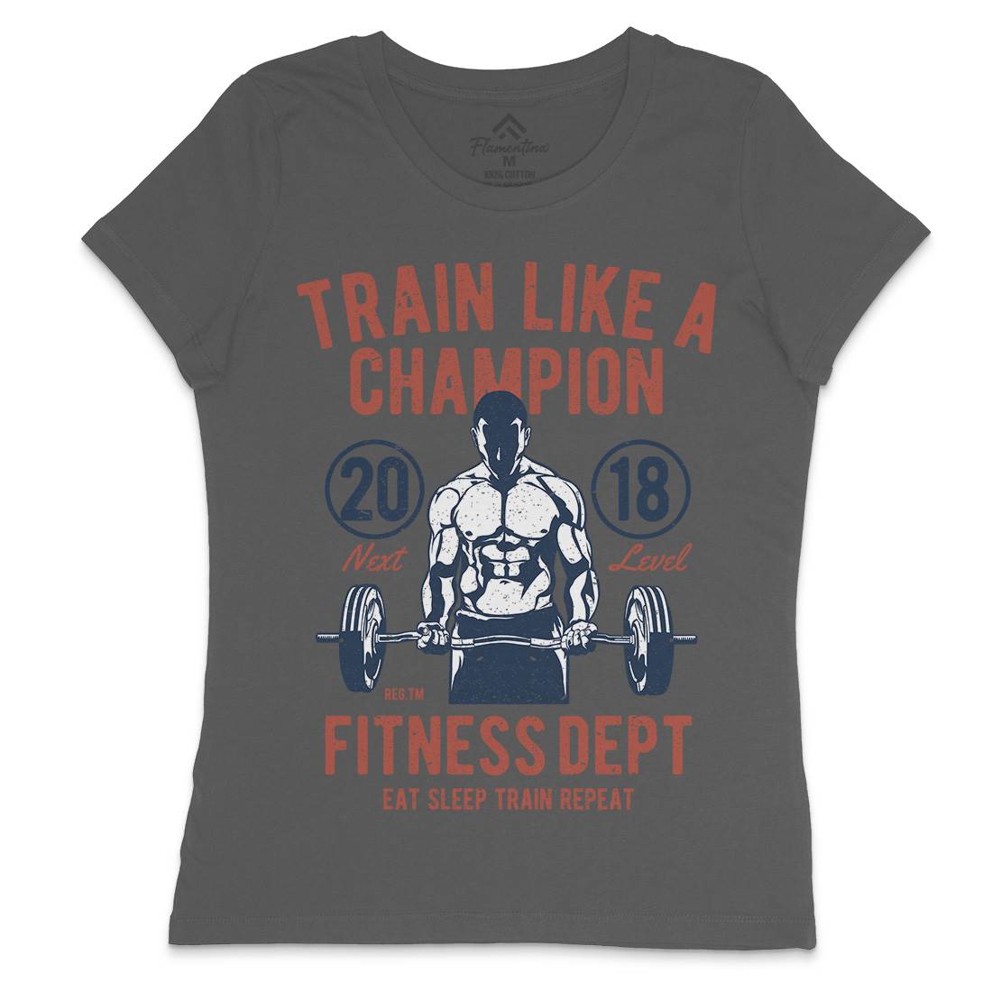 Train Like A Champion Womens Crew Neck T-Shirt Gym A779