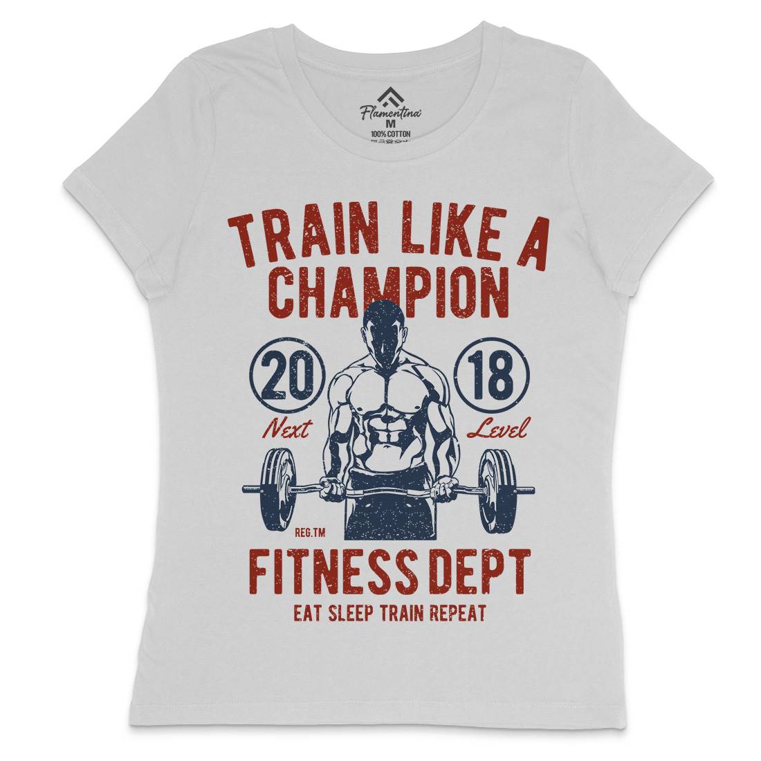 Train Like A Champion Womens Crew Neck T-Shirt Gym A779