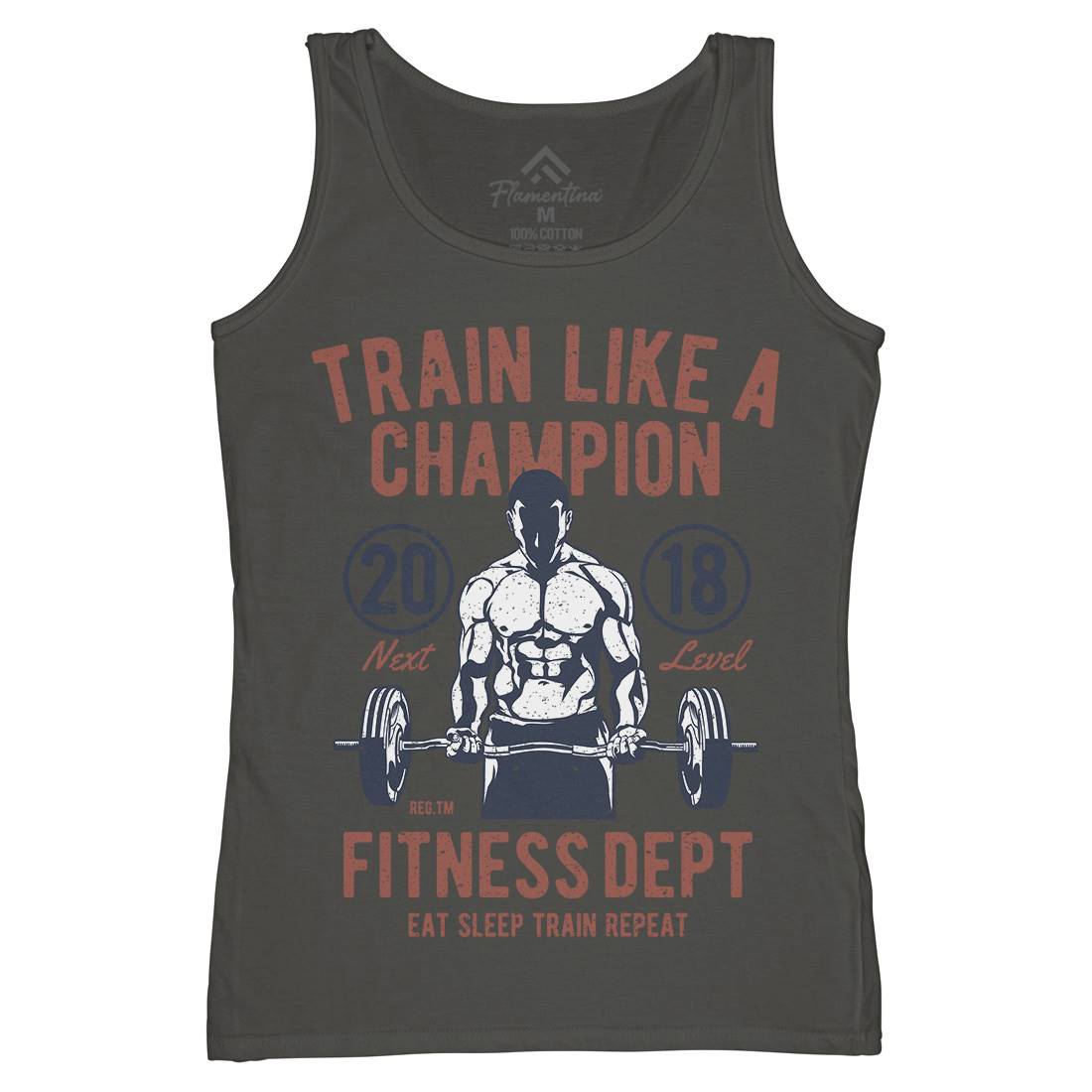 Train Like A Champion Womens Organic Tank Top Vest Gym A779