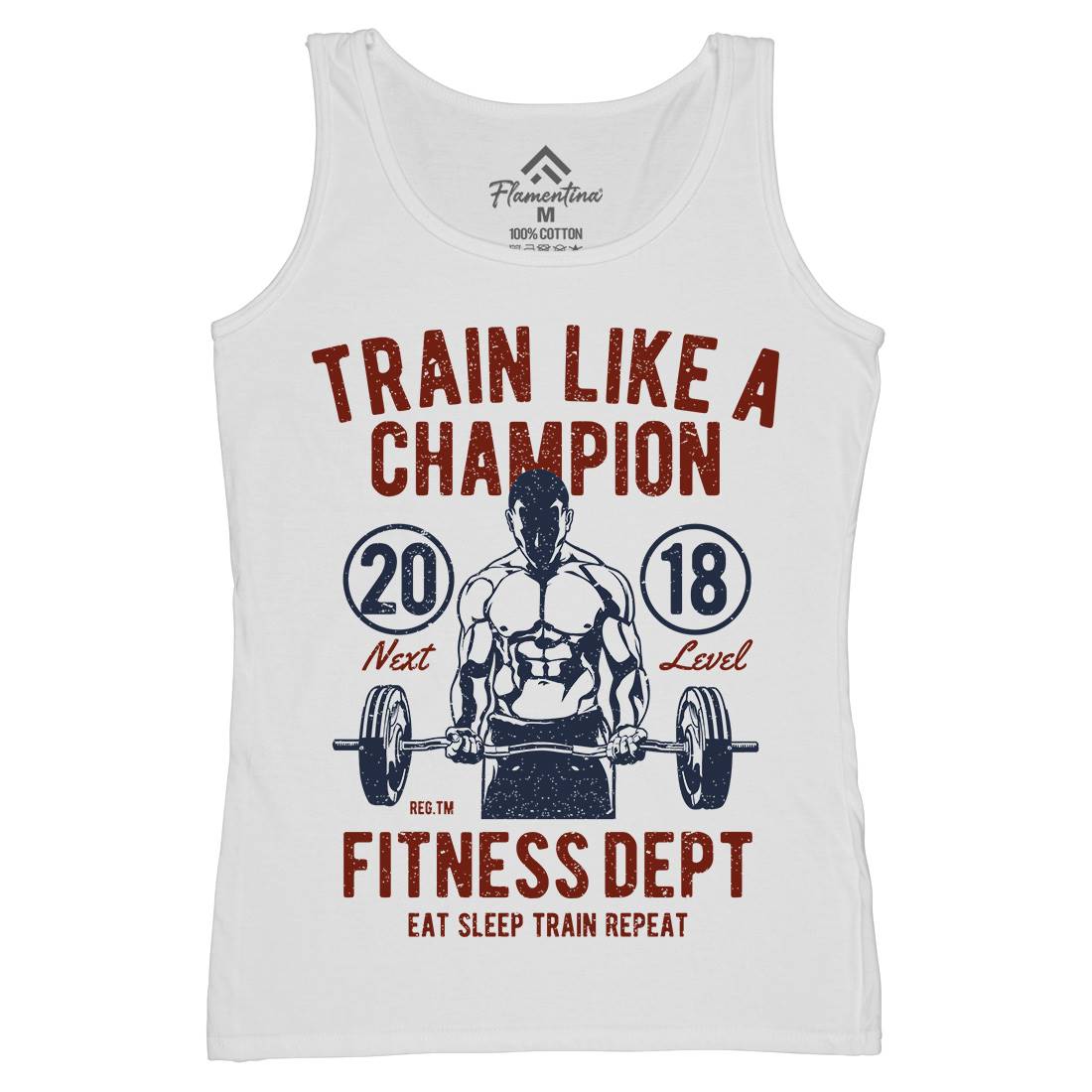 Train Like A Champion Womens Organic Tank Top Vest Gym A779