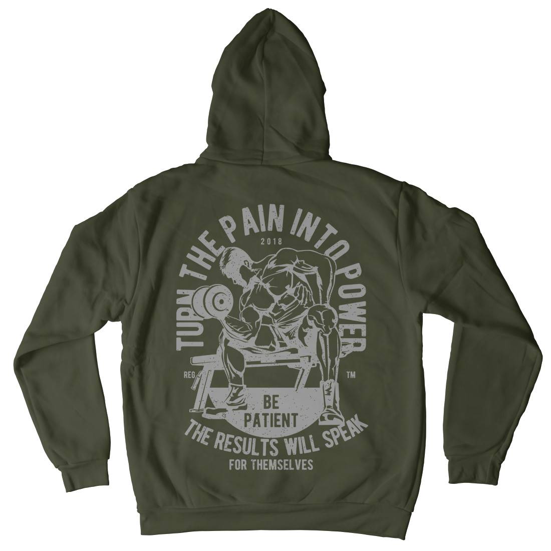Turn The Pain Into Power Kids Crew Neck Hoodie Gym A780