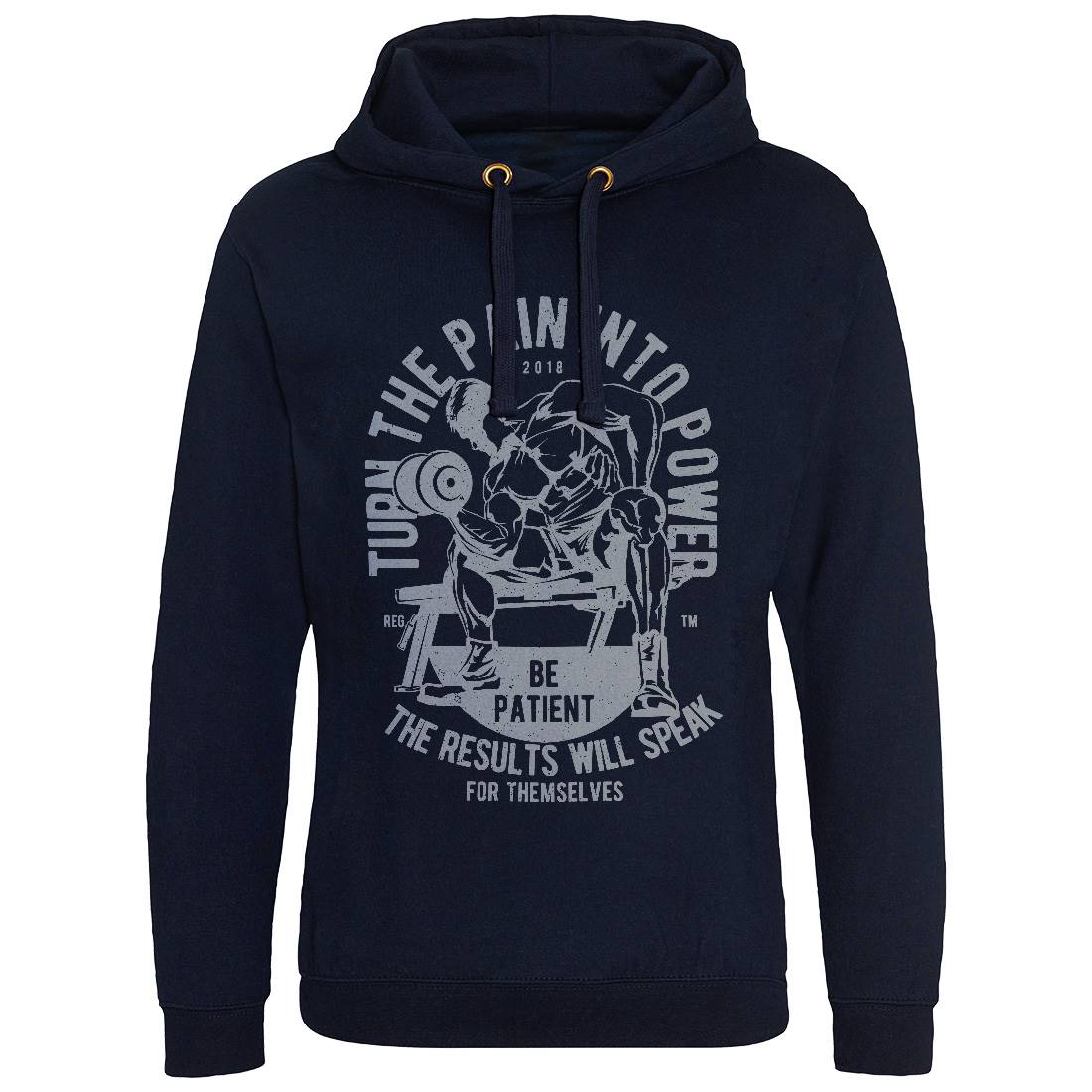 Turn The Pain Into Power Mens Hoodie Without Pocket Gym A780