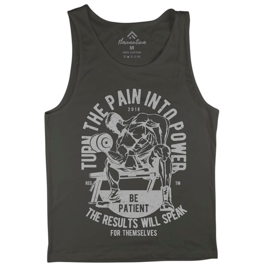 Turn The Pain Into Power Mens Tank Top Vest Gym A780
