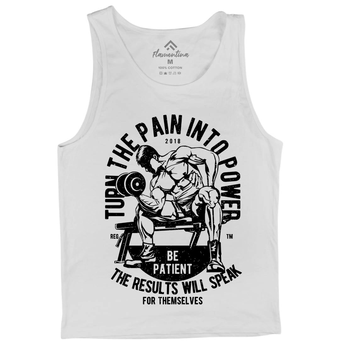 Turn The Pain Into Power Mens Tank Top Vest Gym A780