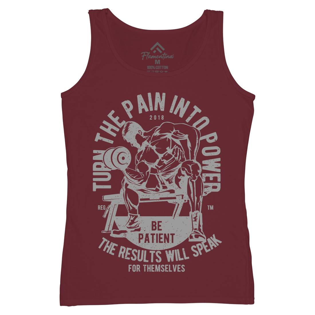 Turn The Pain Into Power Womens Organic Tank Top Vest Gym A780