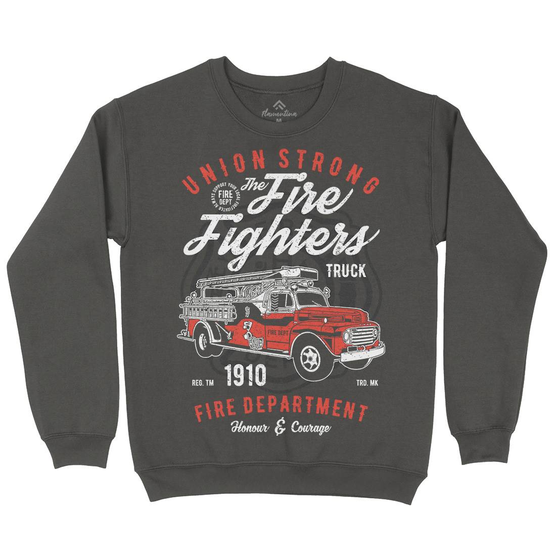 Union Strong Mens Crew Neck Sweatshirt Firefighters A781