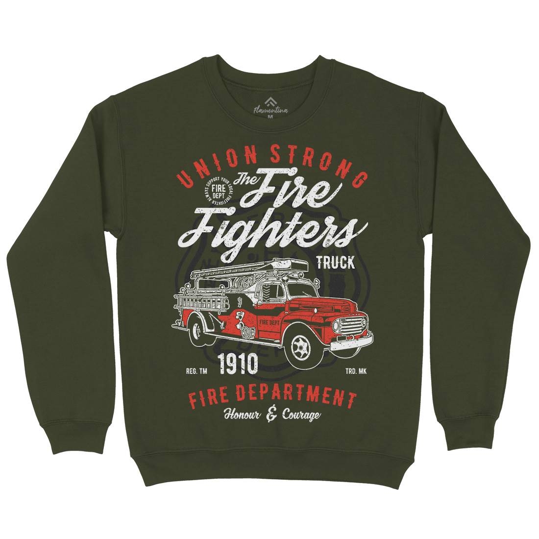 Union Strong Mens Crew Neck Sweatshirt Firefighters A781