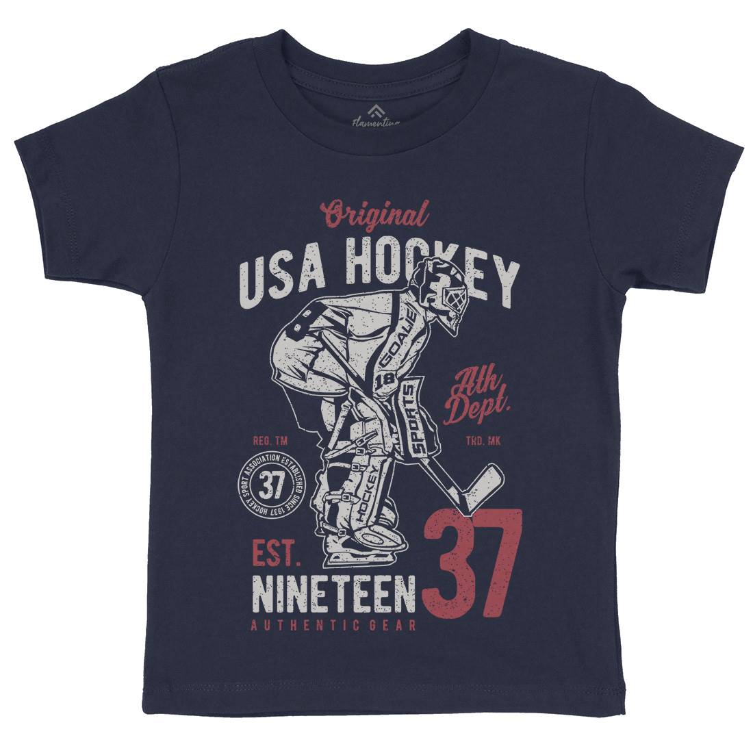Hockey Tournament Kids Crew Neck T-Shirt Sport A782