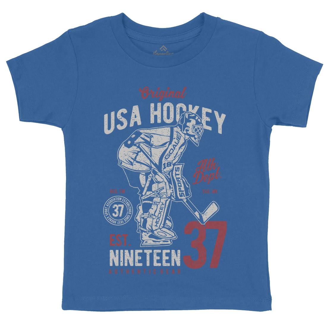 Hockey Tournament Kids Crew Neck T-Shirt Sport A782