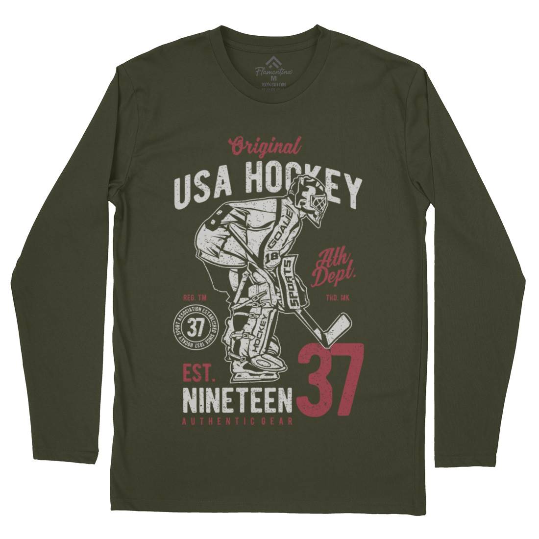 Hockey Tournament Mens Long Sleeve T-Shirt Sport A782