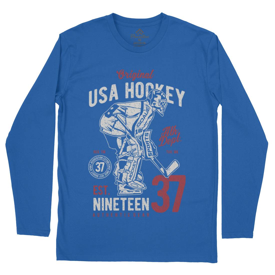 Hockey Tournament Mens Long Sleeve T-Shirt Sport A782
