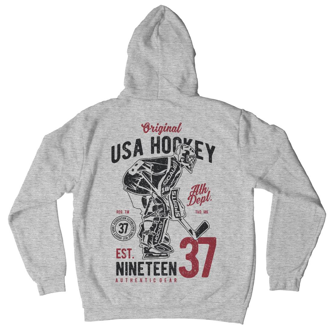 Hockey Tournament Mens Hoodie With Pocket Sport A782