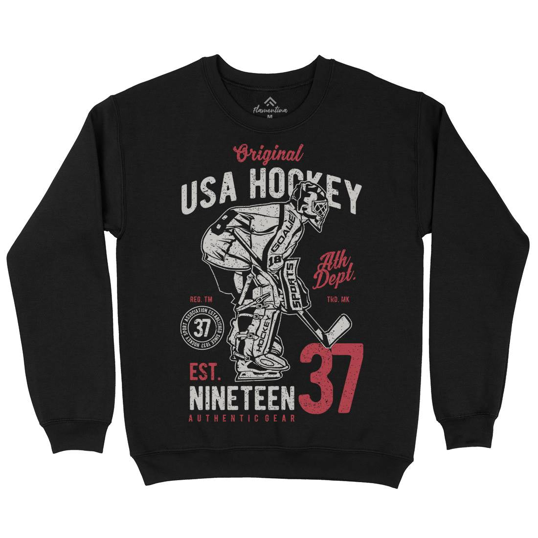 Hockey Tournament Mens Crew Neck Sweatshirt Sport A782