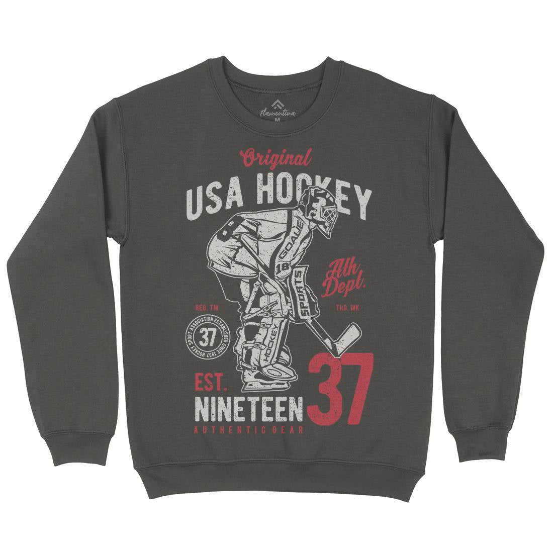 Hockey Tournament Mens Crew Neck Sweatshirt Sport A782