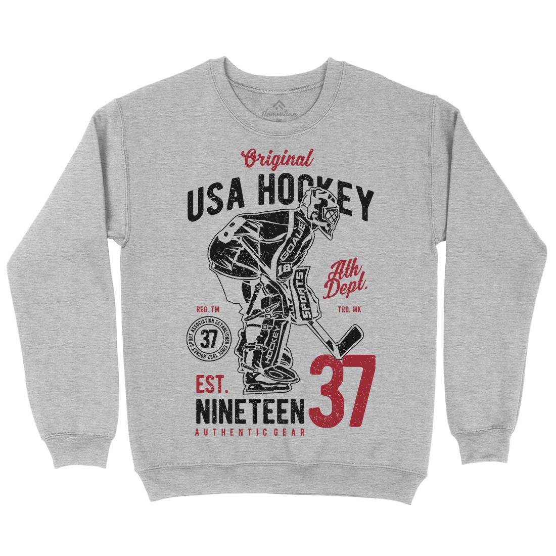 Hockey Tournament Mens Crew Neck Sweatshirt Sport A782