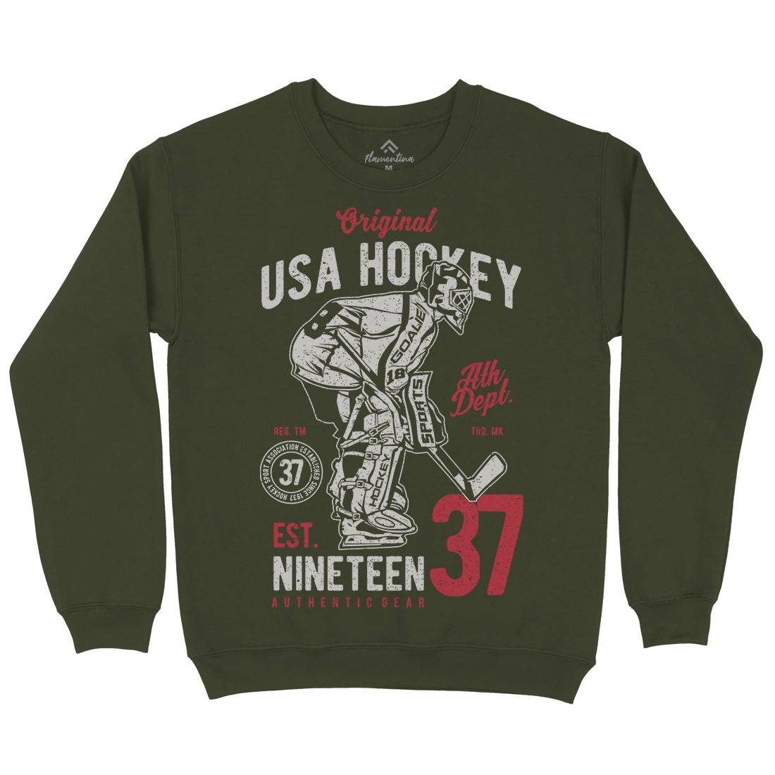 Hockey Tournament Mens Crew Neck Sweatshirt Sport A782