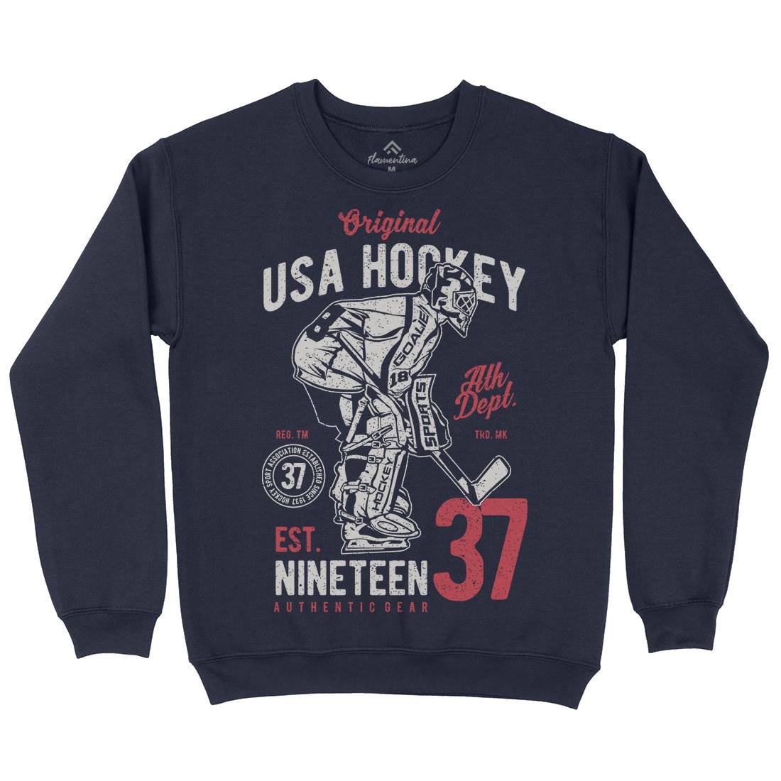 Hockey Tournament Mens Crew Neck Sweatshirt Sport A782