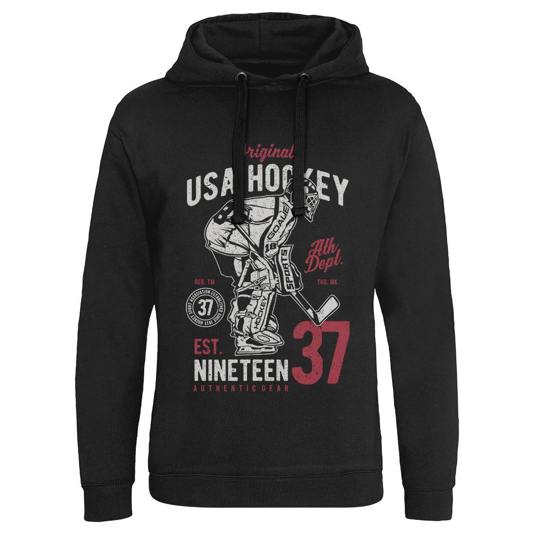 Hockey Tournament Mens Hoodie Without Pocket Sport A782