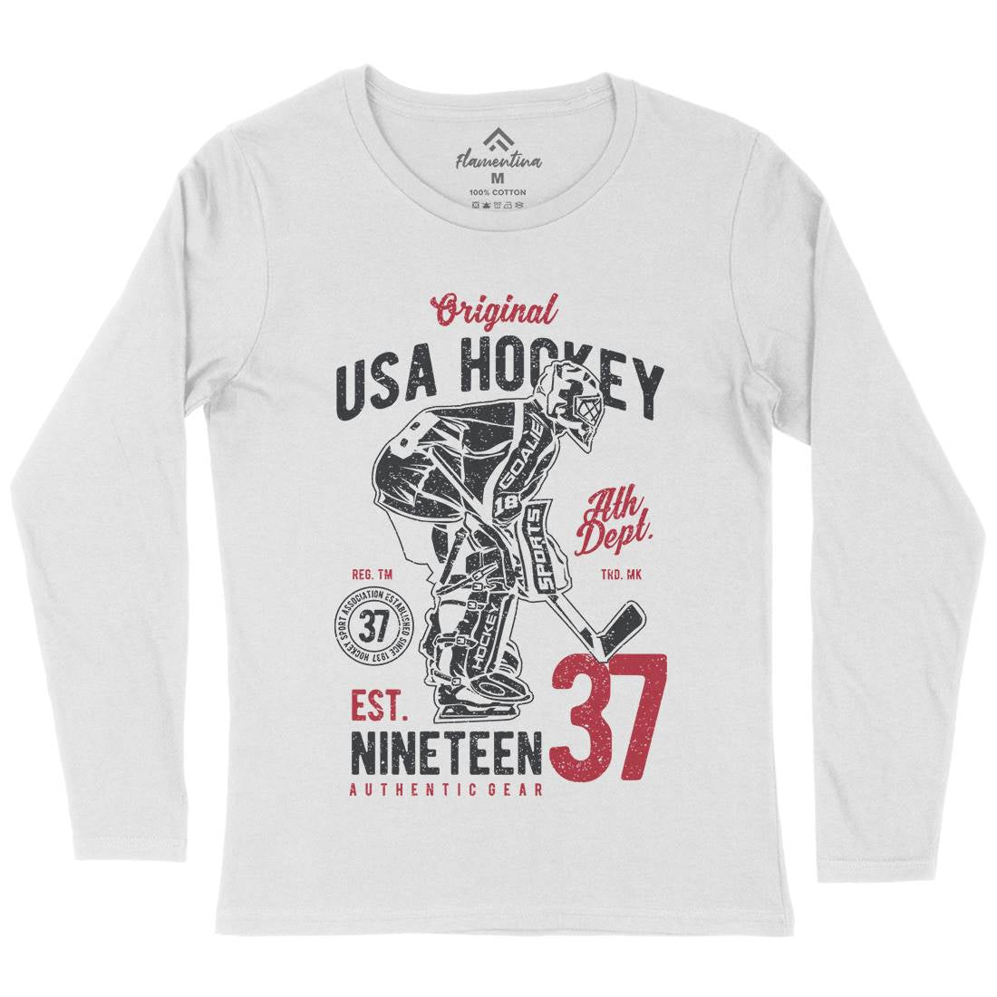 Hockey Tournament Womens Long Sleeve T-Shirt Sport A782