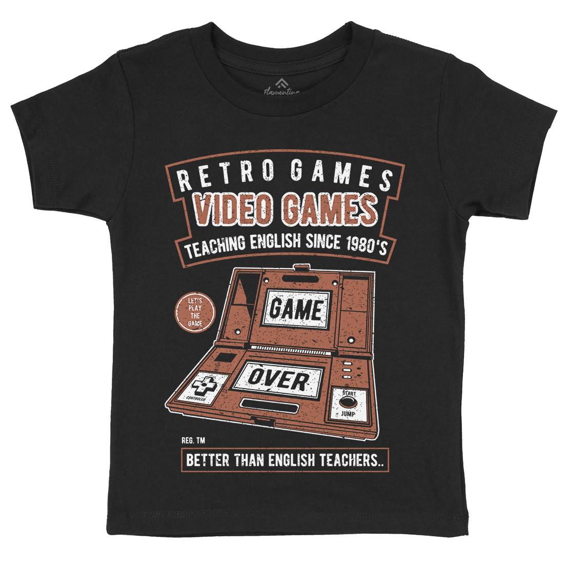 Video Games Kids Crew Neck T-Shirt Geek A783
