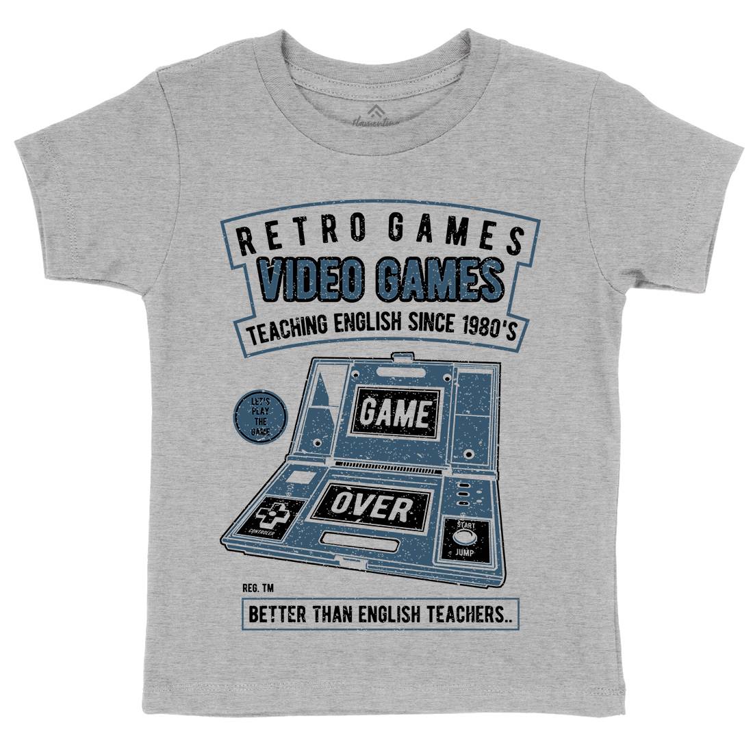 Video Games Kids Organic Crew Neck T-Shirt Geek A783