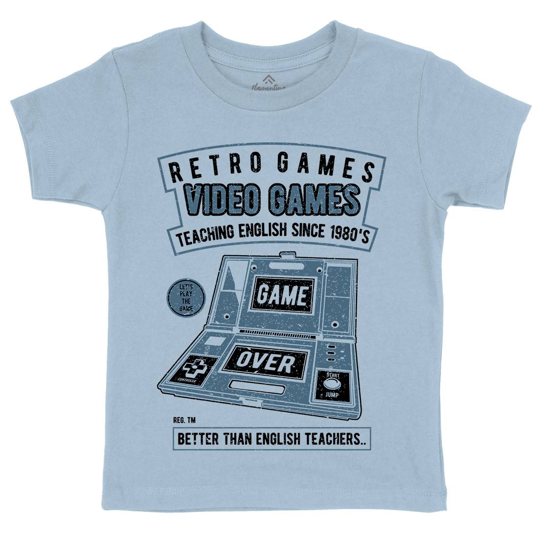 Video Games Kids Crew Neck T-Shirt Geek A783