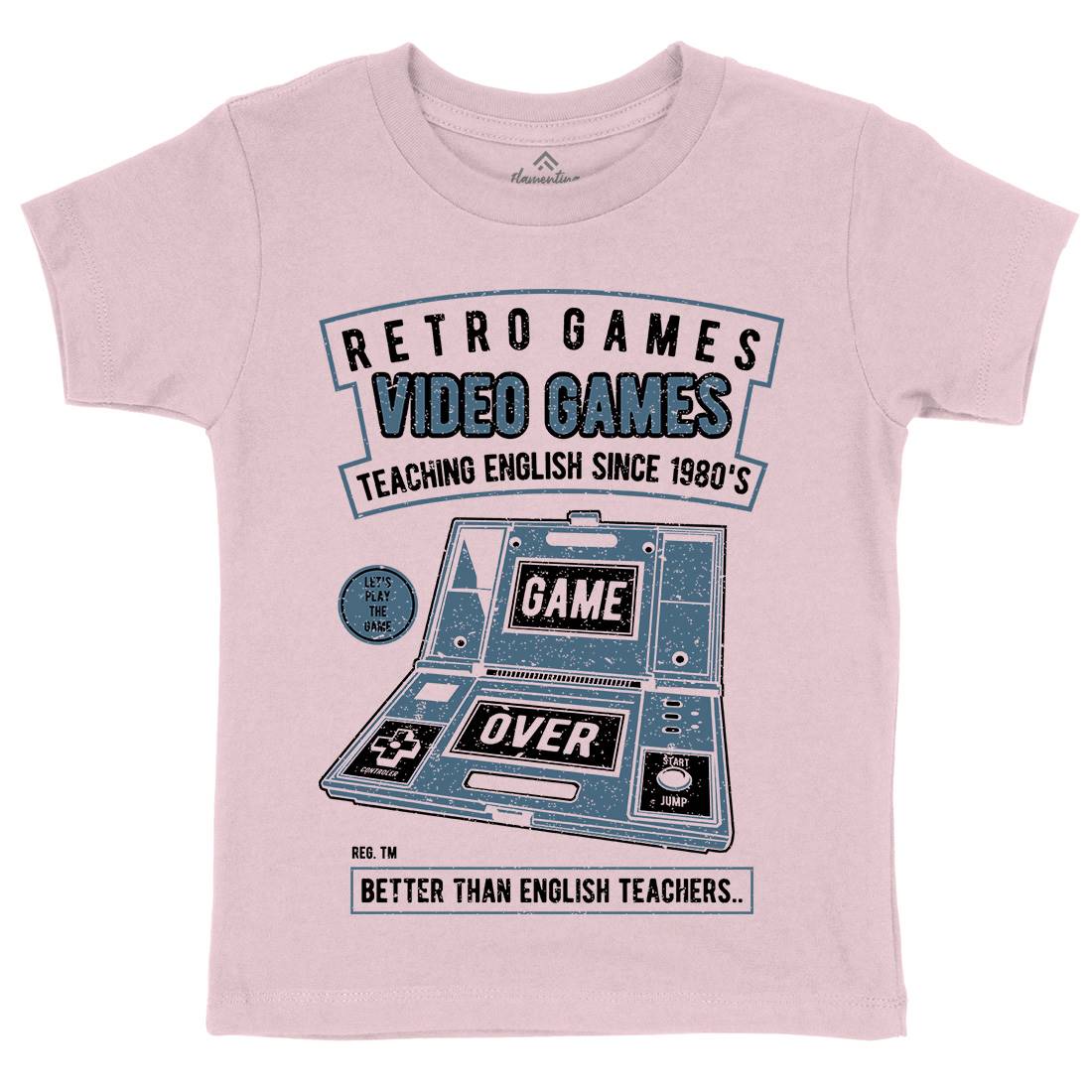 Video Games Kids Organic Crew Neck T-Shirt Geek A783