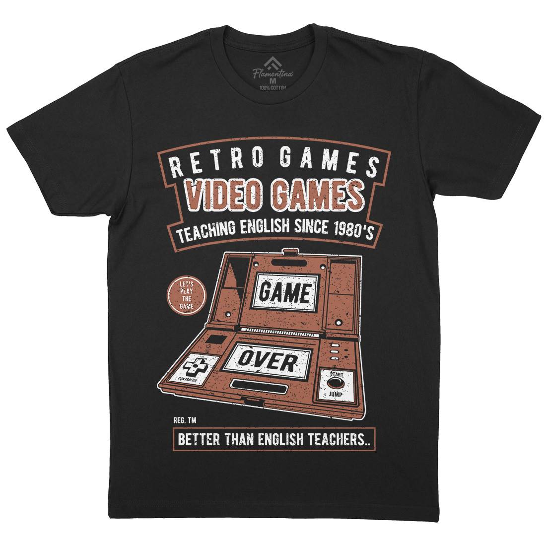 Video Games Mens Organic Crew Neck T-Shirt Geek A783
