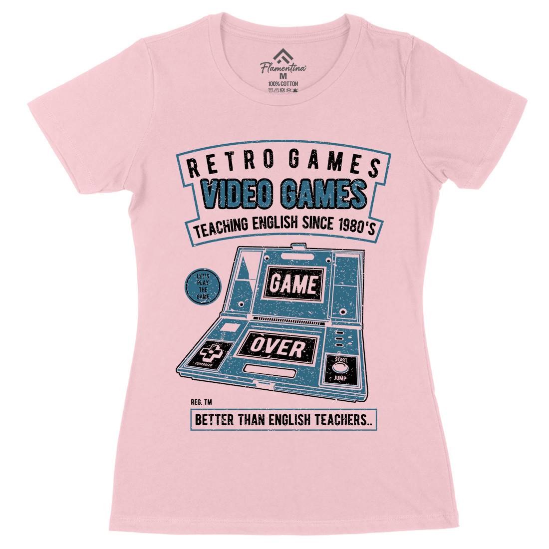 Video Games Womens Organic Crew Neck T-Shirt Geek A783