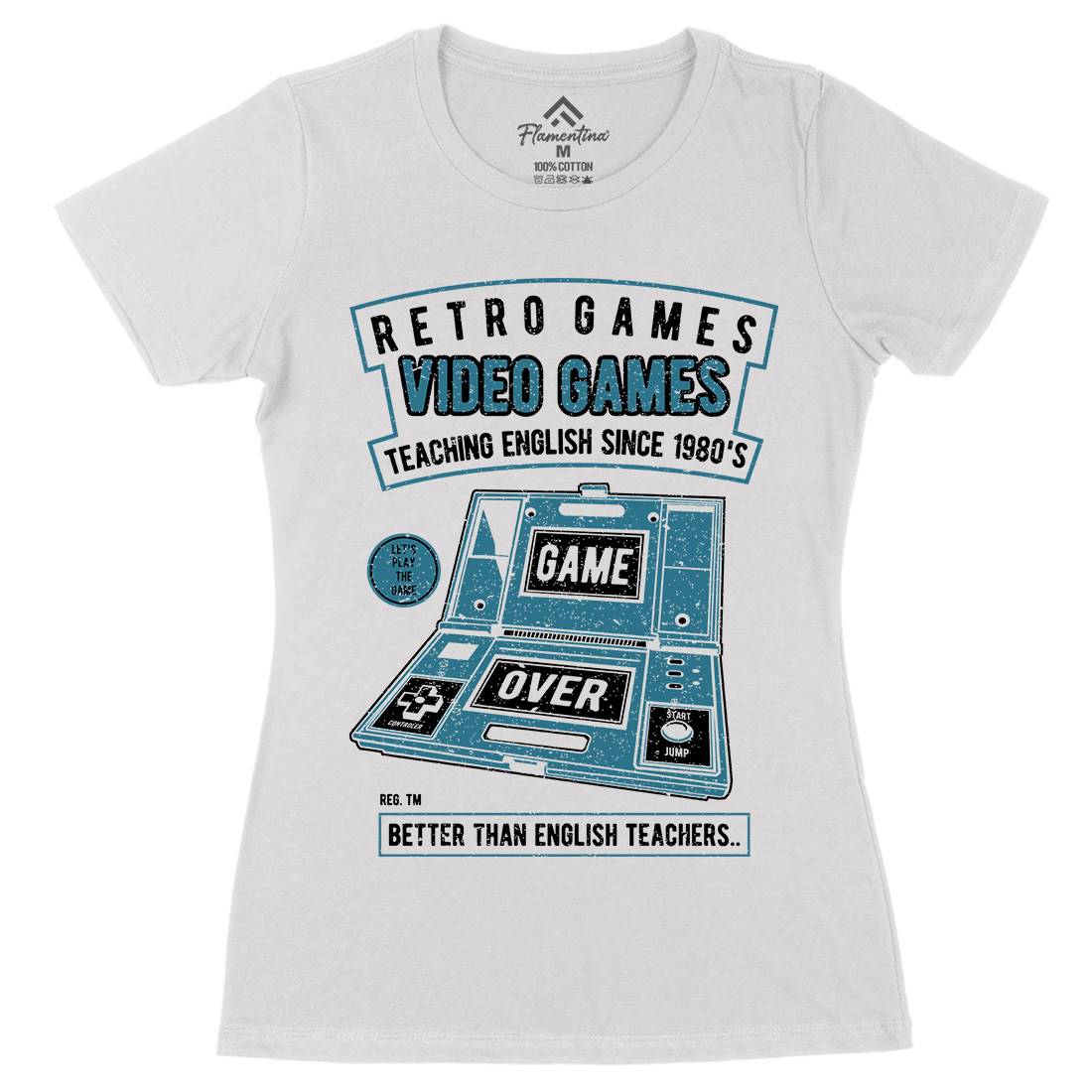 Video Games Womens Organic Crew Neck T-Shirt Geek A783