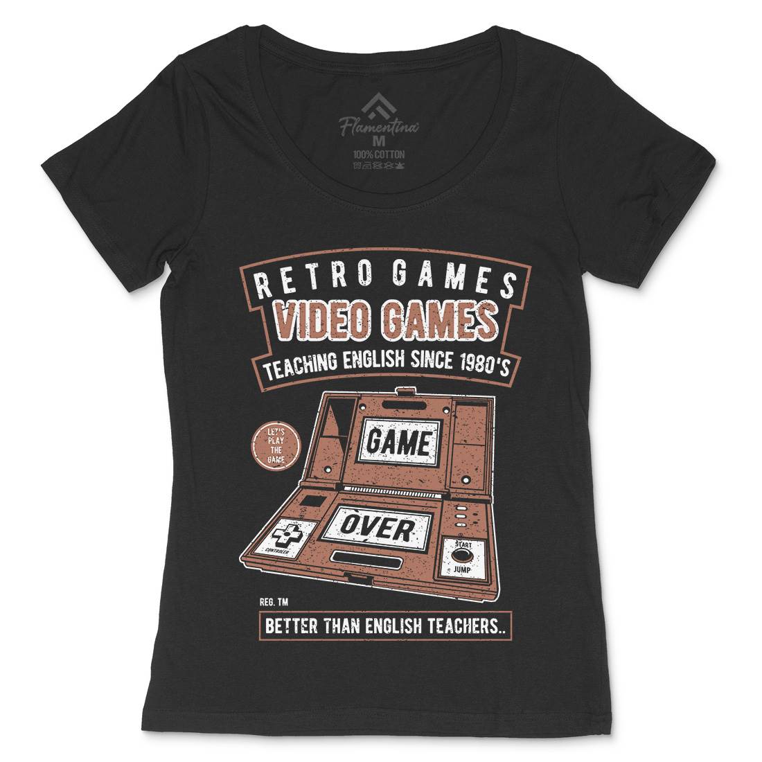 Video Games Womens Scoop Neck T-Shirt Geek A783