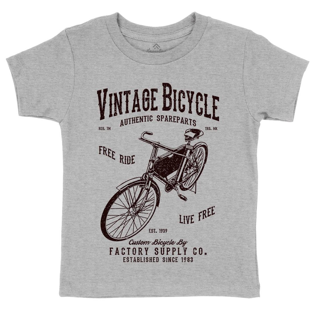 Vintage Bicycle Kids Crew Neck T-Shirt Bikes A784